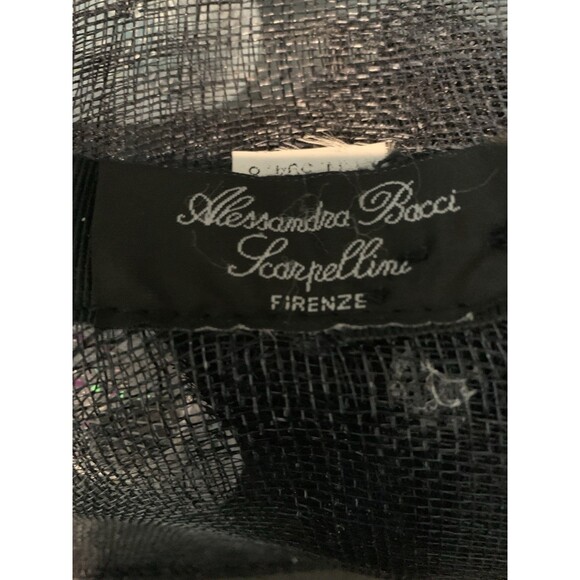 Handmade Handcrafted Crazy Fun Unique Black Derby Hat Large Wide Brim - Picture 10 of 11